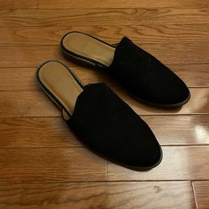 Universal Thread Womens Maura Mules Slip On Shoe Black Microsuede